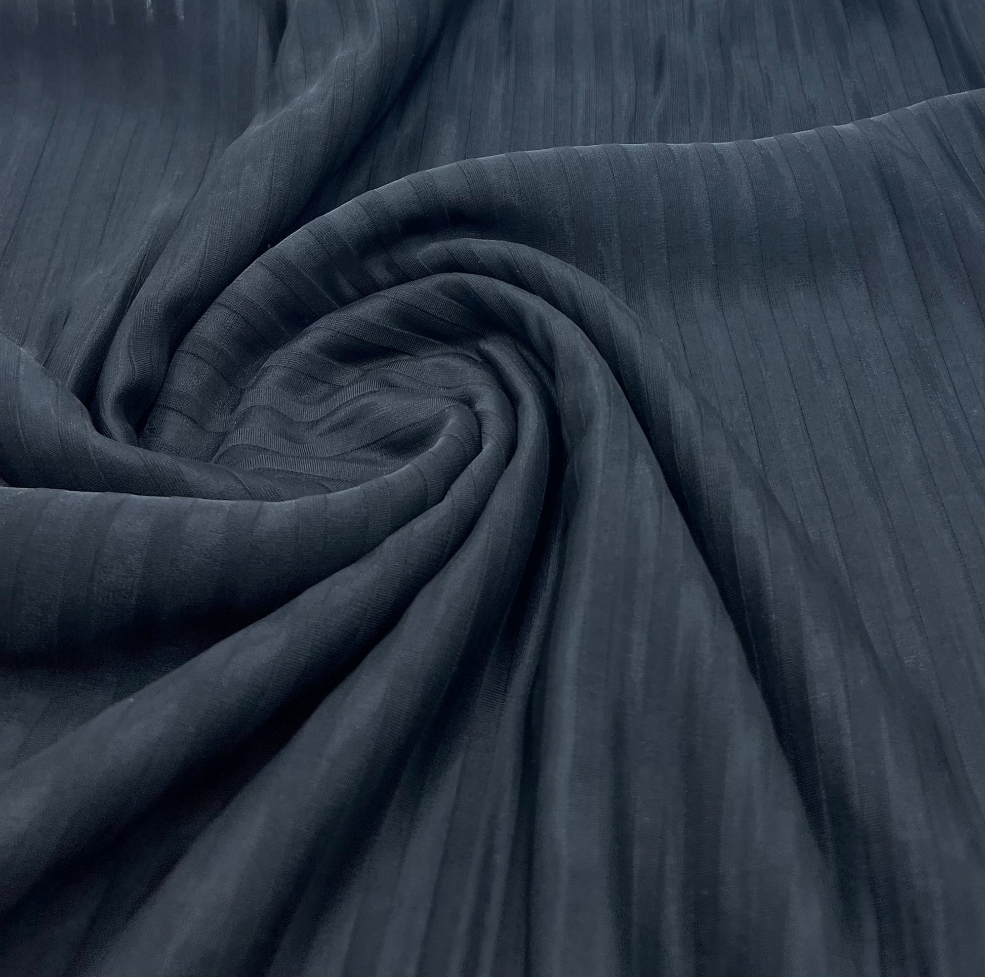 Black Stripe Mesh Fabric 2 Way Stretch - T9 Fabrics