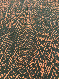 Black Terracotta Spot Mix Viscose Elastane 4 Way Stretch Fabric - T9 Fabrics