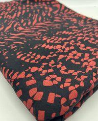 Black Terracotta Spot Mix Viscose Elastane 4 Way Stretch Fabric - T9 Fabrics