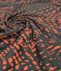 Black Terracotta Spot Mix Viscose Elastane 4 Way Stretch Fabric - T9 Fabrics