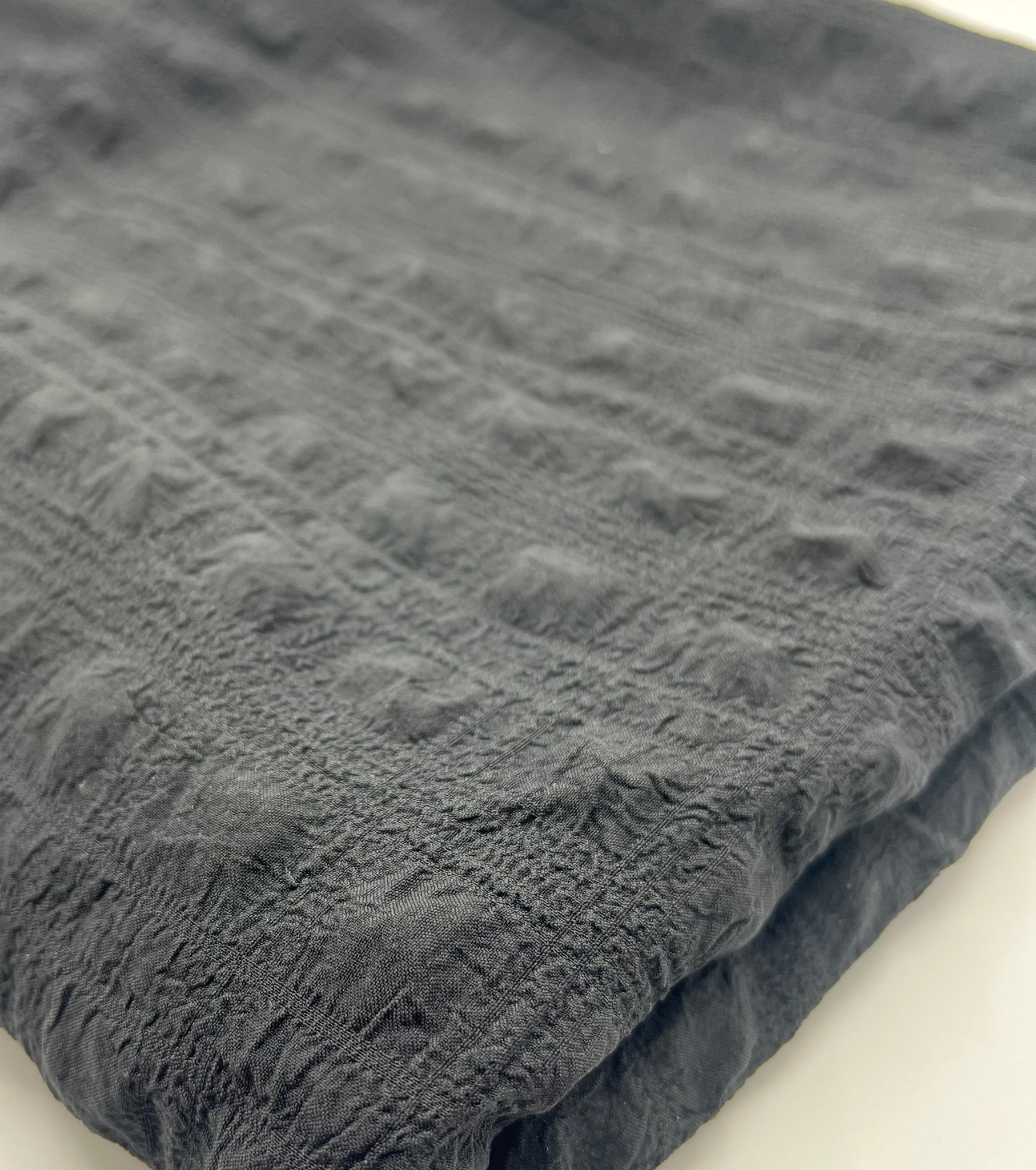 Black Textured Bubble Non Stretch Fabric - T9 Fabrics