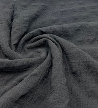 Black Textured Bubble Non Stretch Fabric - T9 Fabrics