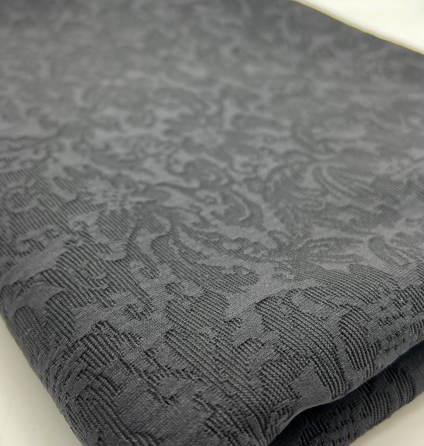 Black Textured Jacquard 2 Way Stretch Fabric - T9 Fabrics