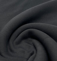 Black Thick Cotton Mix Sweatshirt Fabric 250 GSM 2 Way Stretch - T9 Fabrics