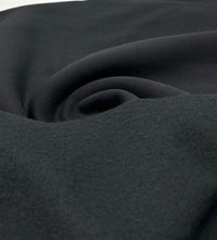 Black Thick Cotton Mix Sweatshirt Fabric 250 GSM 2 Way Stretch - T9 Fabrics