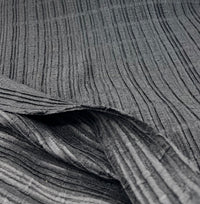 Black Thick Textured 4 Way Stretch Fabric - T9 Fabrics