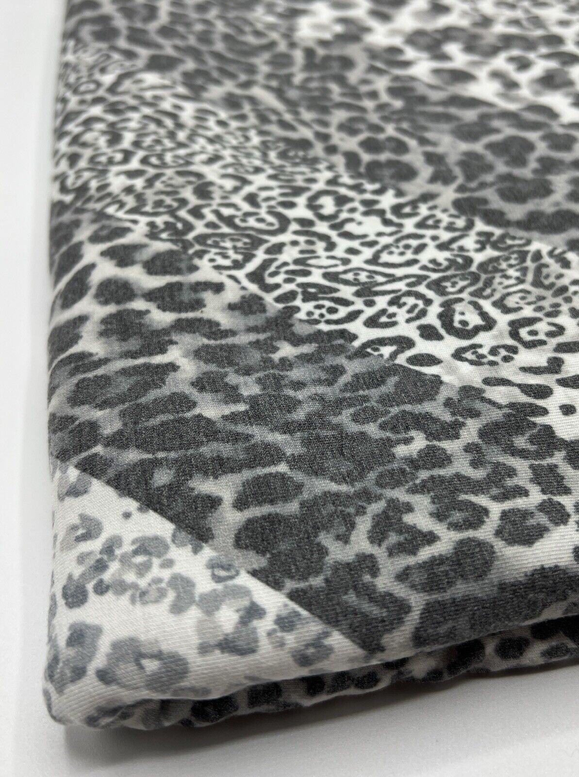 Black & White Animal Diagonal Print Viscose Elastane Fabric - T9 Fabrics