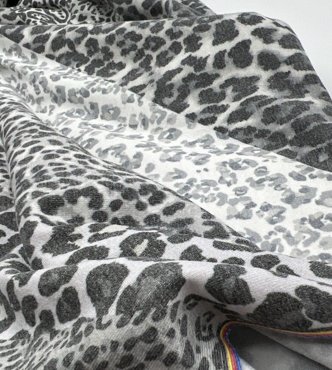 Black & White Animal Diagonal Print Viscose Elastane Fabric - T9 Fabrics