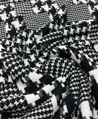 Black White Mix Print Liverpool Bullet Stretch Fabric - T9 Fabrics