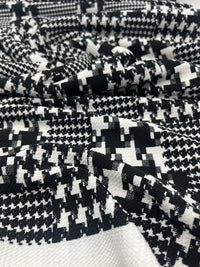 Black White Mix Print Liverpool Bullet Stretch Fabric - T9 Fabrics