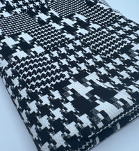 Black White Mix Print Liverpool Bullet Stretch Fabric - T9 Fabrics