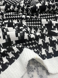 Black White Mix Print Liverpool Bullet Stretch Fabric - T9 Fabrics
