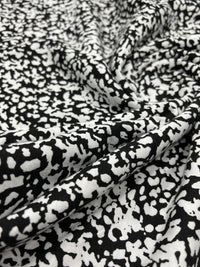 Black & White Mix Print Viscose Elastane Fabric - T9 Fabrics