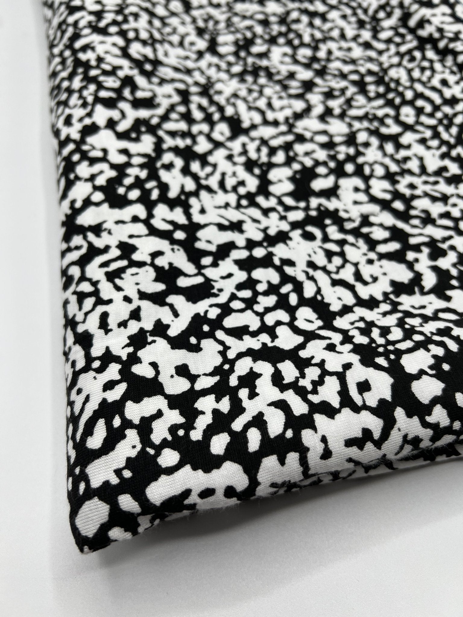 Black & White Mix Print Viscose Elastane Fabric - T9 Fabrics