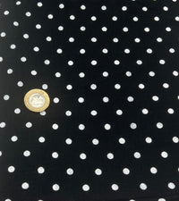 Black & White Small Polka Dot Viscose Elastane Fabric - T9 Fabrics