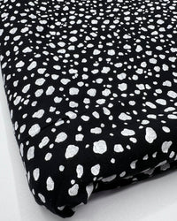 Black White Specs Print Viscose Elastane Fabric - T9 Fabrics