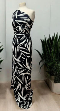Black White Swirl Print ITY Fabric 2 Way Stretch - T9 Fabrics