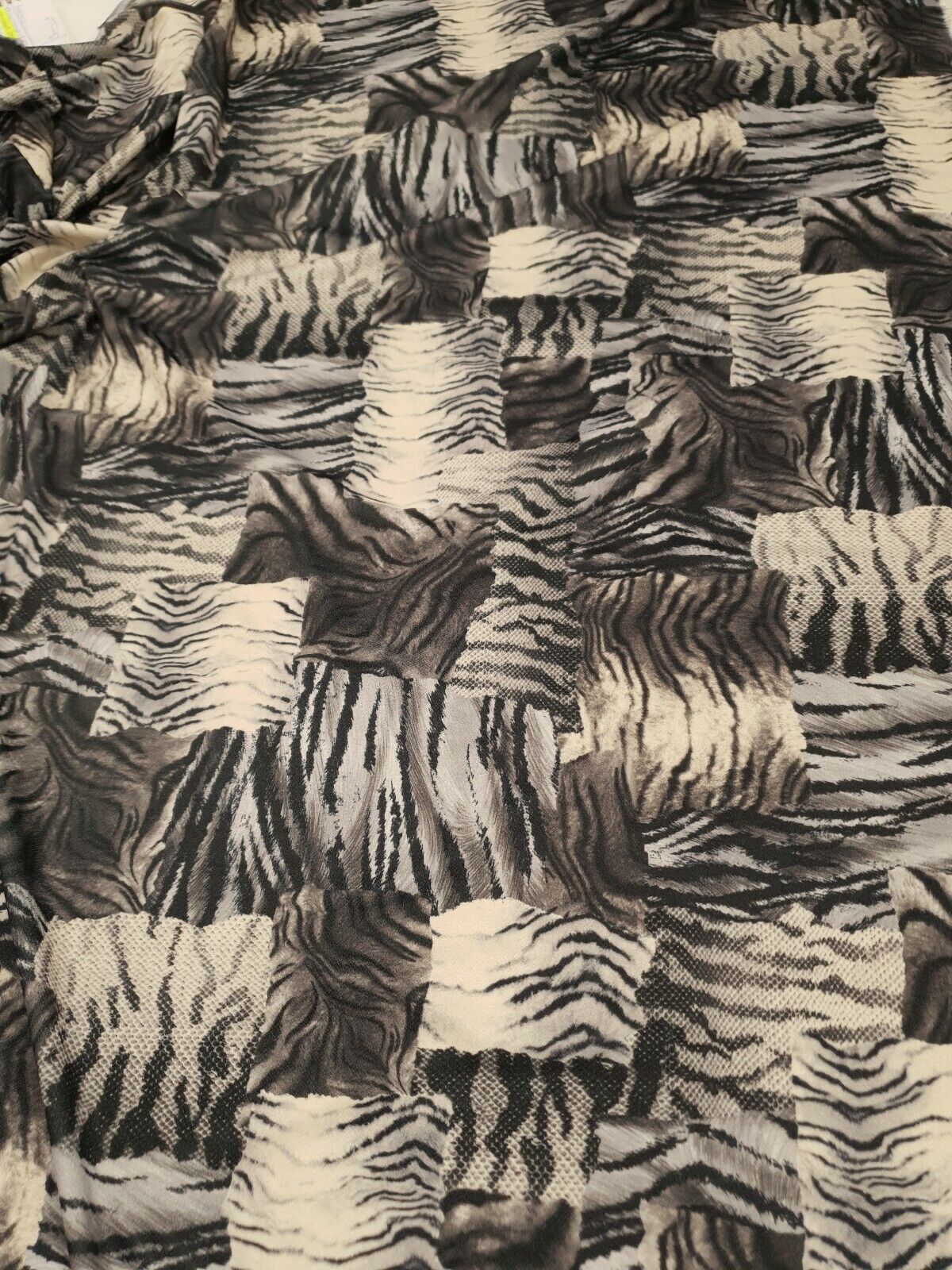 Black & White Zebra Mix Print Lightweight Jersey Crepe Fabric 4 Way Stretch - T9 Fabrics