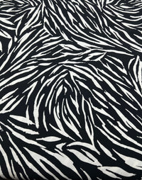 Black Zebra Non Stretch Woven Dress Craft Fabric - T9 Fabrics