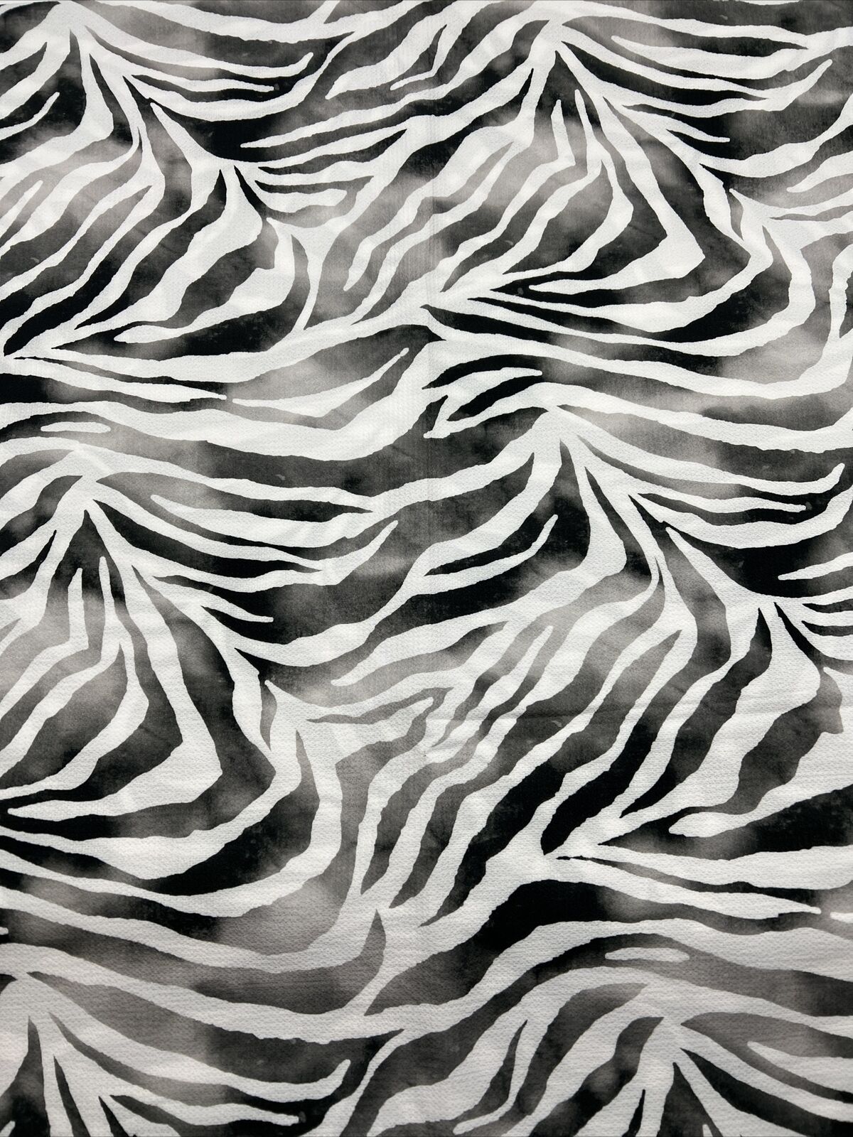 Black Zebra Print Chiffon Fabric - T9 Fabrics