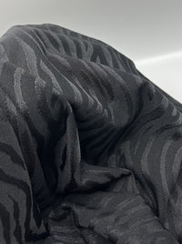 Black Zebra Stretch Fabric - T9 Fabrics