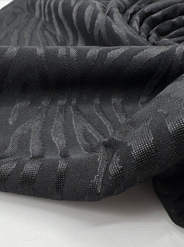 Black Zebra Stretch Fabric - T9 Fabrics