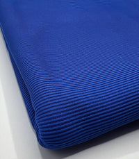 Blue 2X1 Fine Rib Stretch Fabric - T9 Fabrics