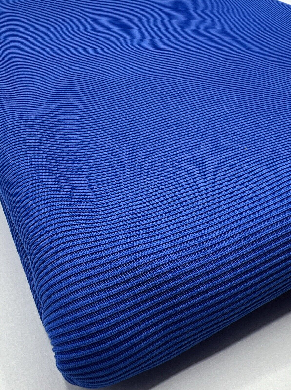 Blue 2X1 Fine Rib Stretch Fabric - T9 Fabrics