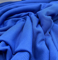 Blue 2X1 Fine Rib Stretch Fabric - T9 Fabrics