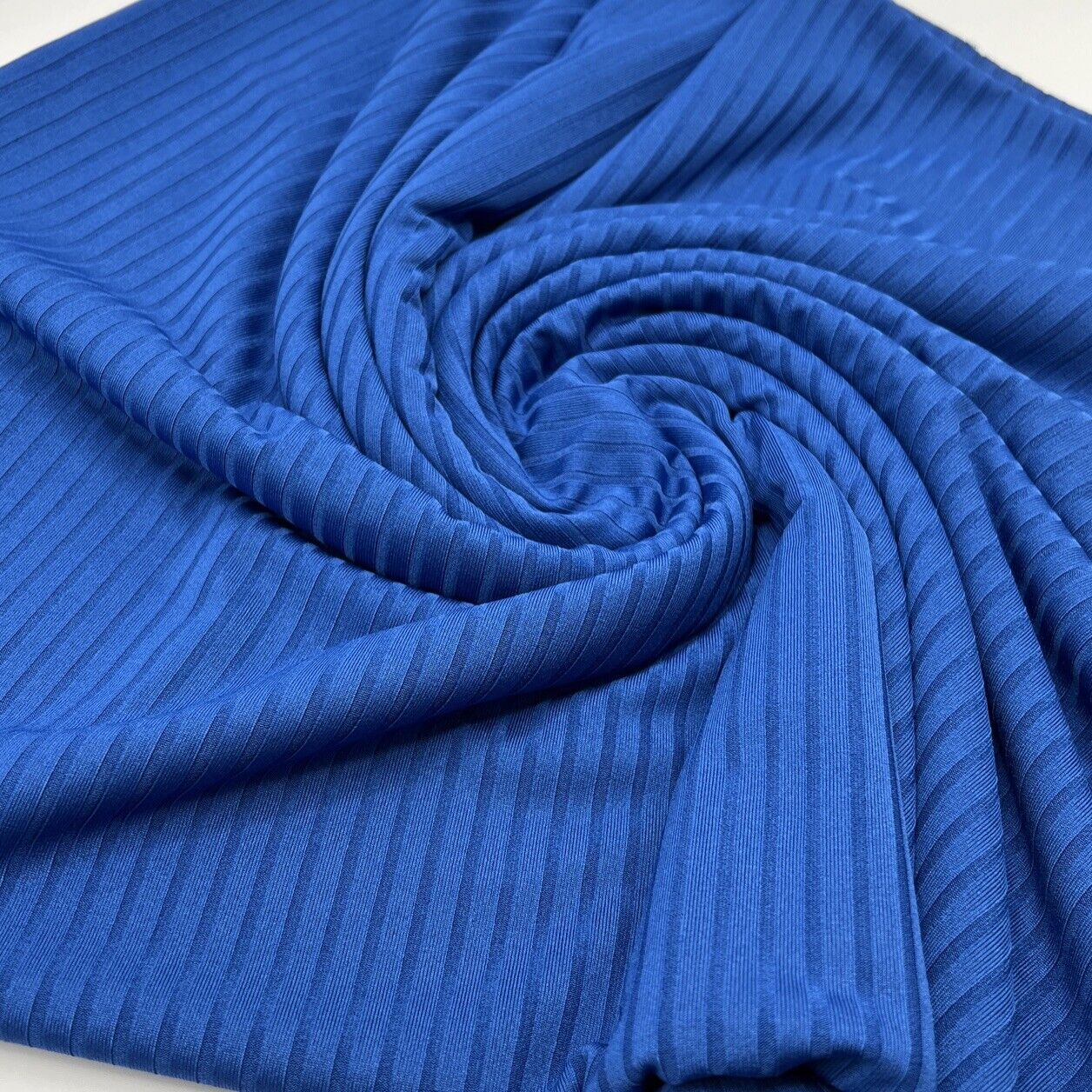 Blue 8x4 Wide Rib Stretch Fabric - T9 Fabrics