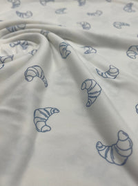 Blue Croissant Super Soft Print Spun Poly Stretch Fabric - T9 Fabrics