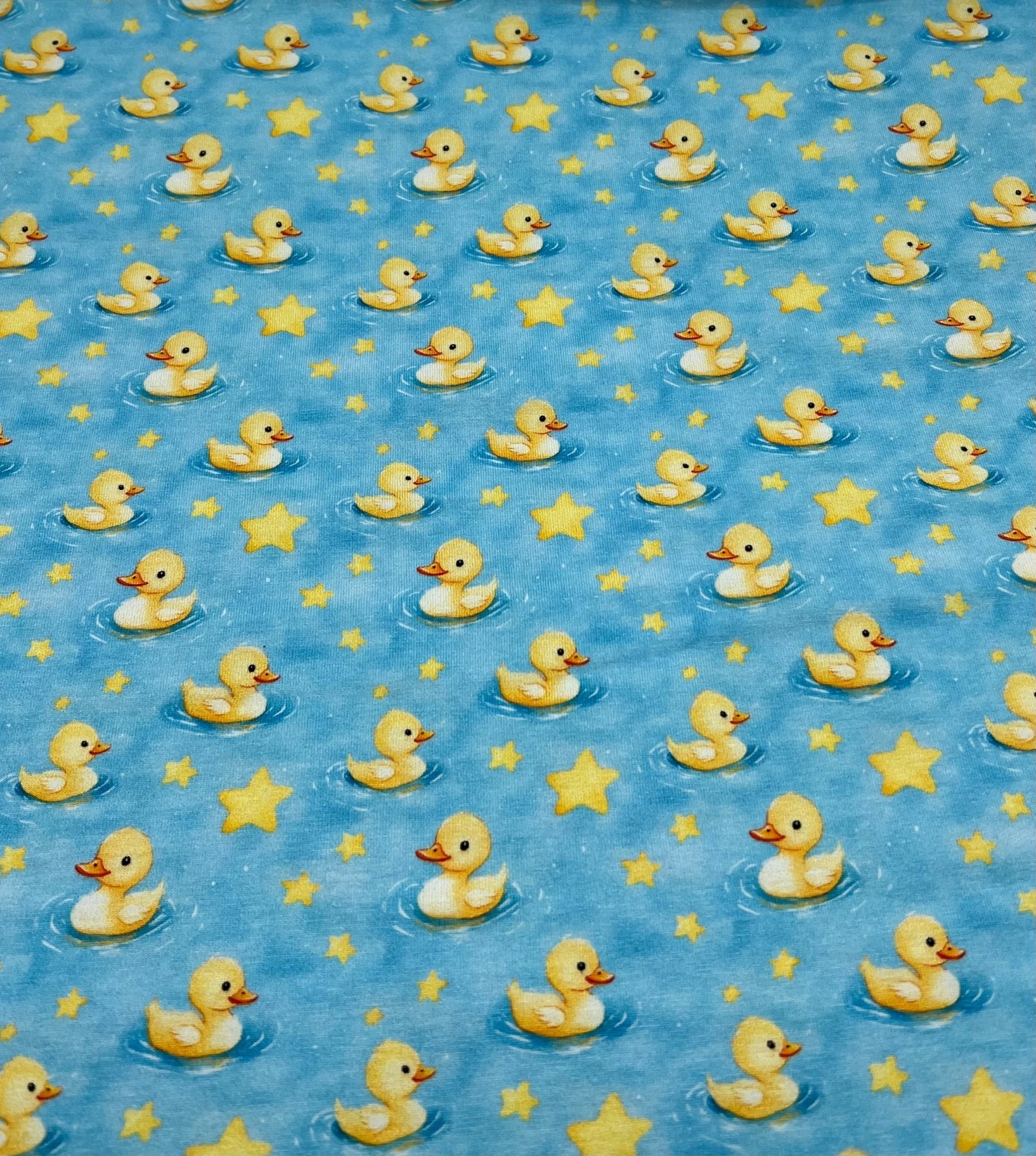 Blue Ducks Print Cotton Stretch Jersey 200 GSM 95/5 Lycra 4 Way Stretch - T9 Fabrics