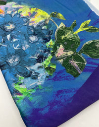 Blue Green Mix Print Soft Touch 4 Way Stretch Fabric - T9 Fabrics