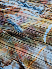 Blue Mix Printed Plisse Pleated Stretch Fabric - T9 Fabrics