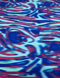 Blue Pink Mix Print ITY Fabric 2 Way Stretch - T9 Fabrics