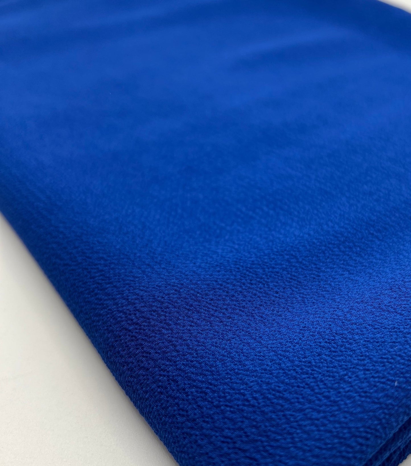Blue Plain Lightweight Bubble Crepe Fabric - T9 Fabrics