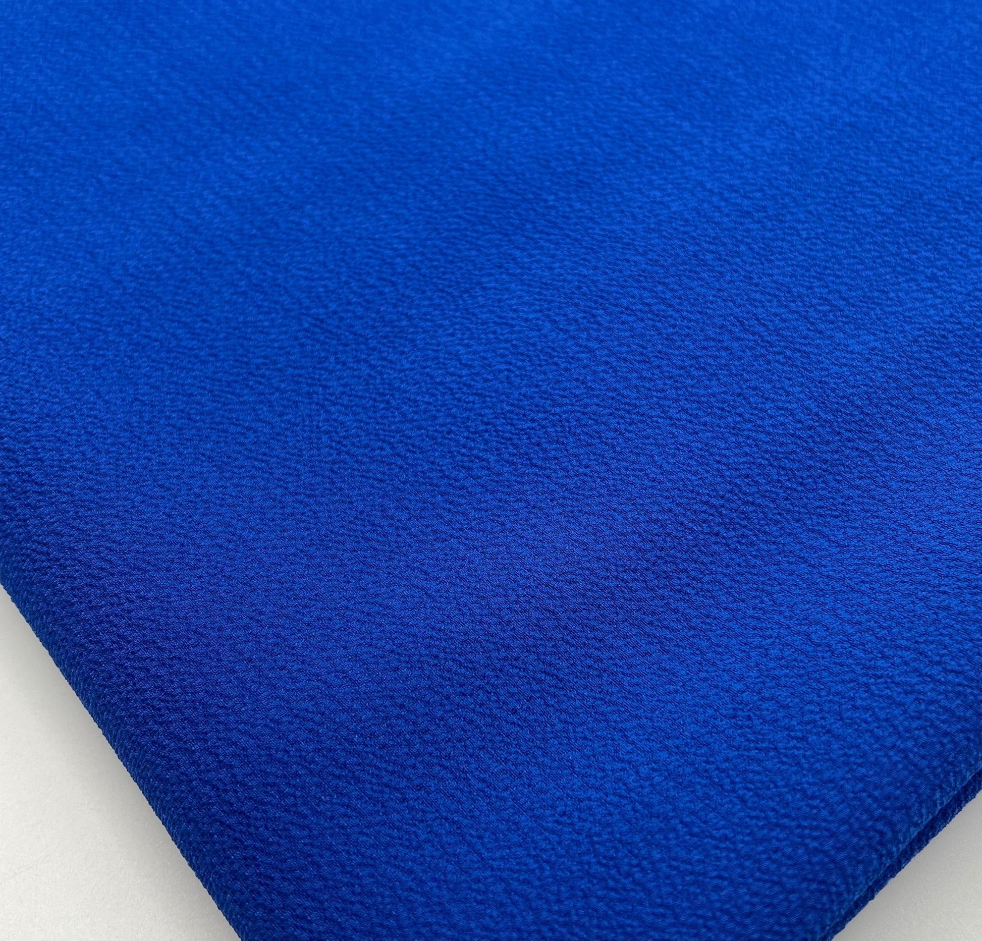 Blue Plain Lightweight Bubble Crepe Fabric - T9 Fabrics