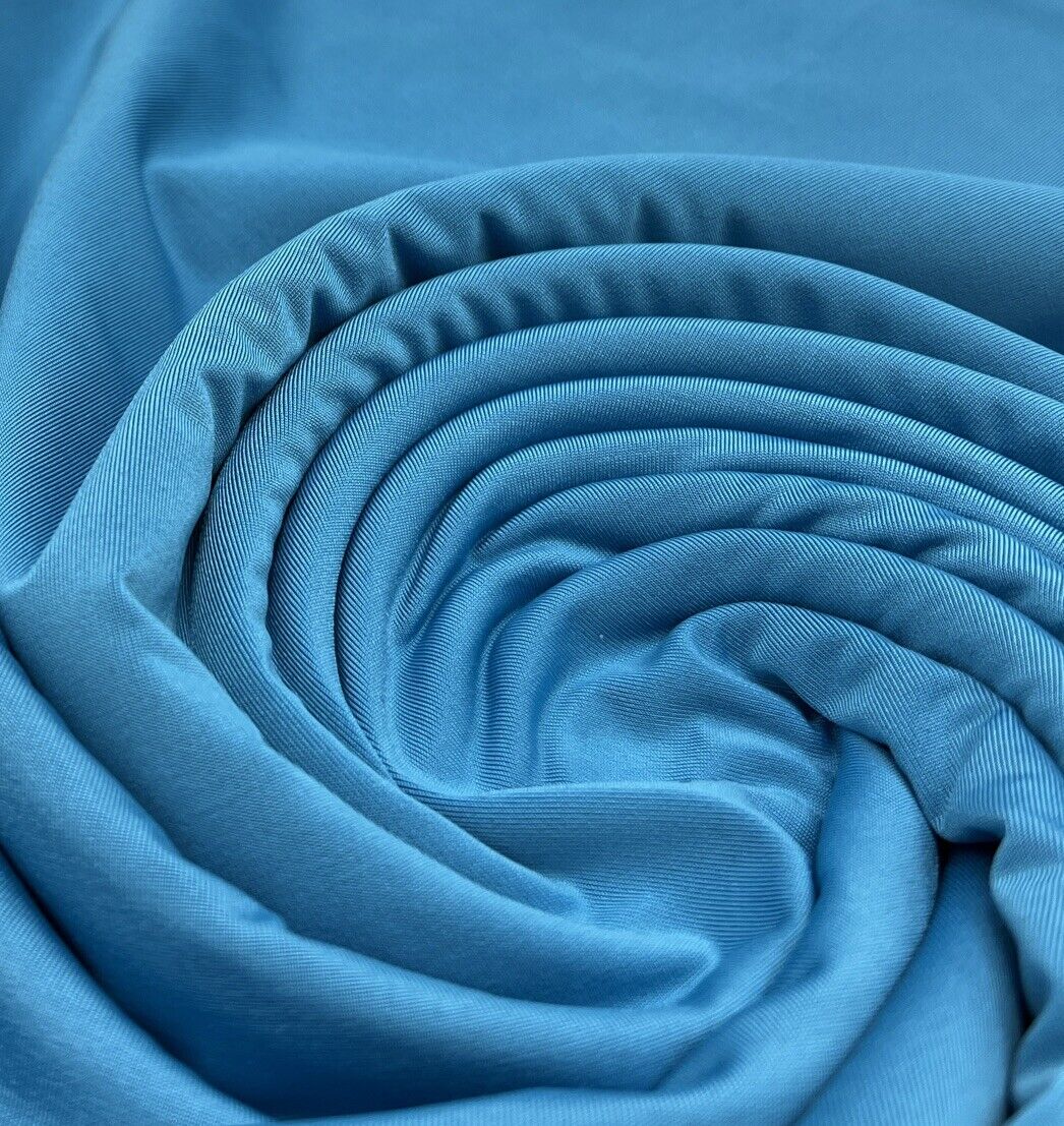 Blue Plain Soft Touch Stretch Fabric - T9 Fabrics