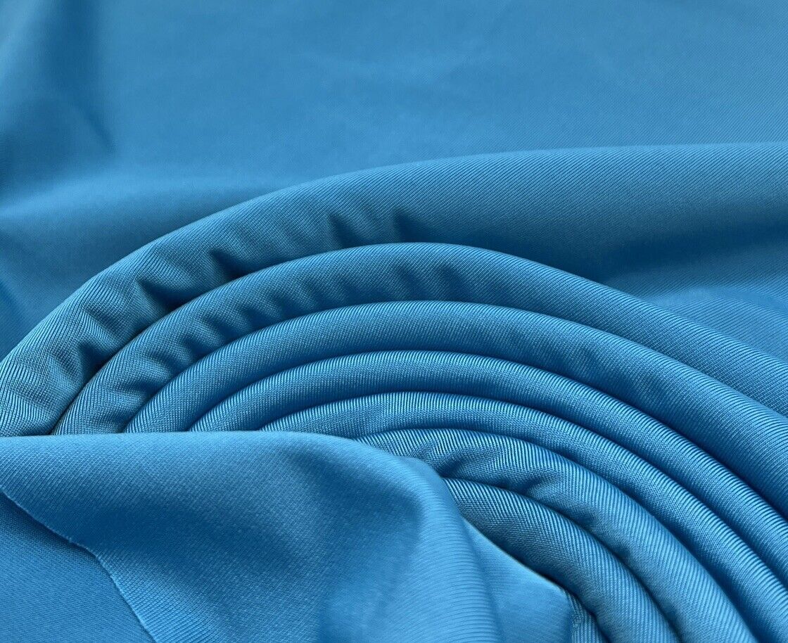 Blue Plain Soft Touch Stretch Fabric - T9 Fabrics