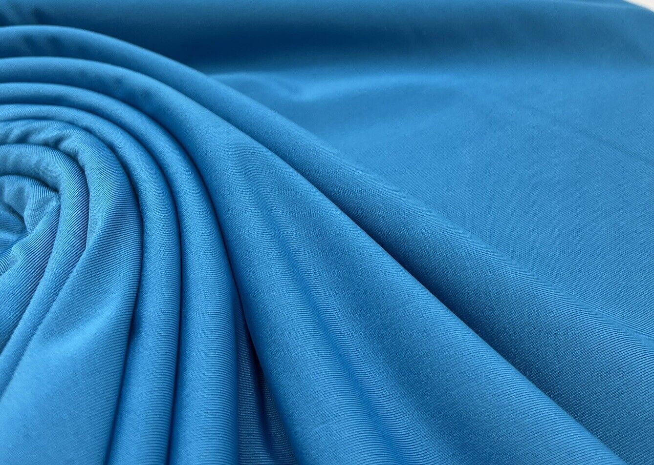 Blue Plain Soft Touch Stretch Fabric - T9 Fabrics