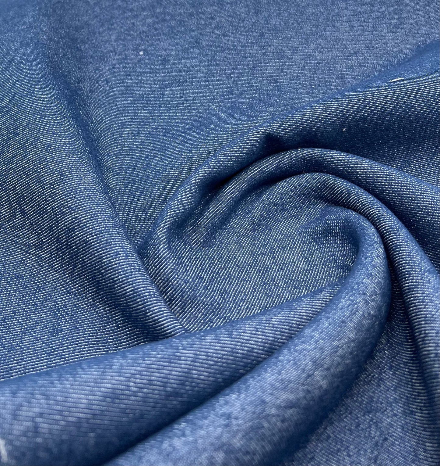 Blue Plain Washed Stretch Denim 280GSM - T9 Fabrics