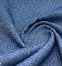 Blue Plain Washed Stretch Denim 280GSM - T9 Fabrics