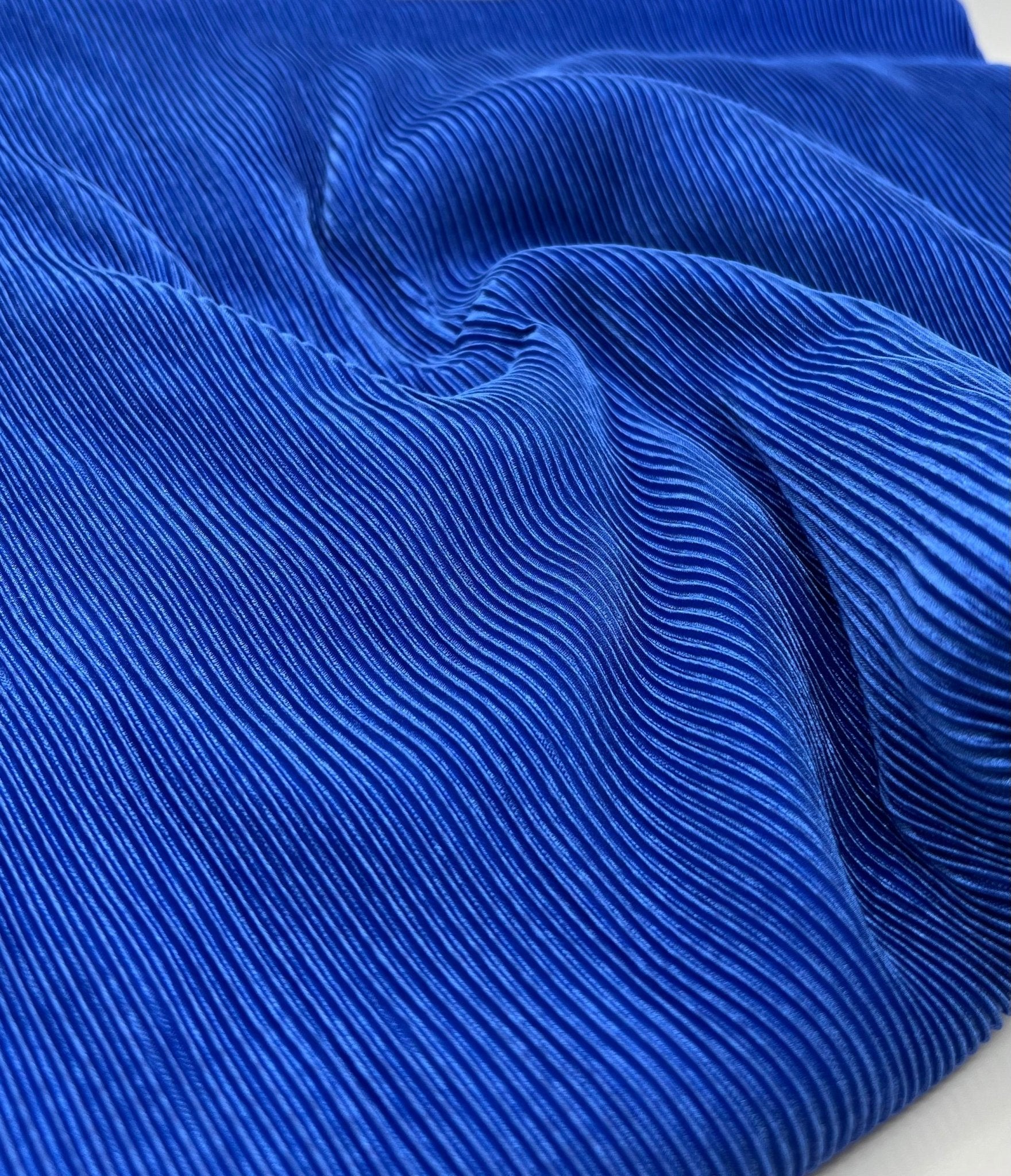 Blue Plisse Fabric - T9 Fabrics