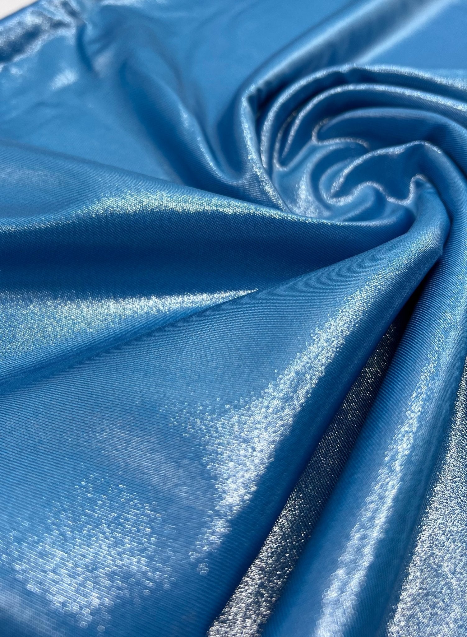 Blue Shiny Foil Swimwear / Sportswear Fabric - T9 Fabrics