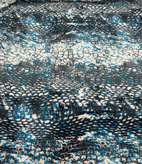Blue Snake Mix 100% Viscose Non Stretch Fabric - T9 Fabrics