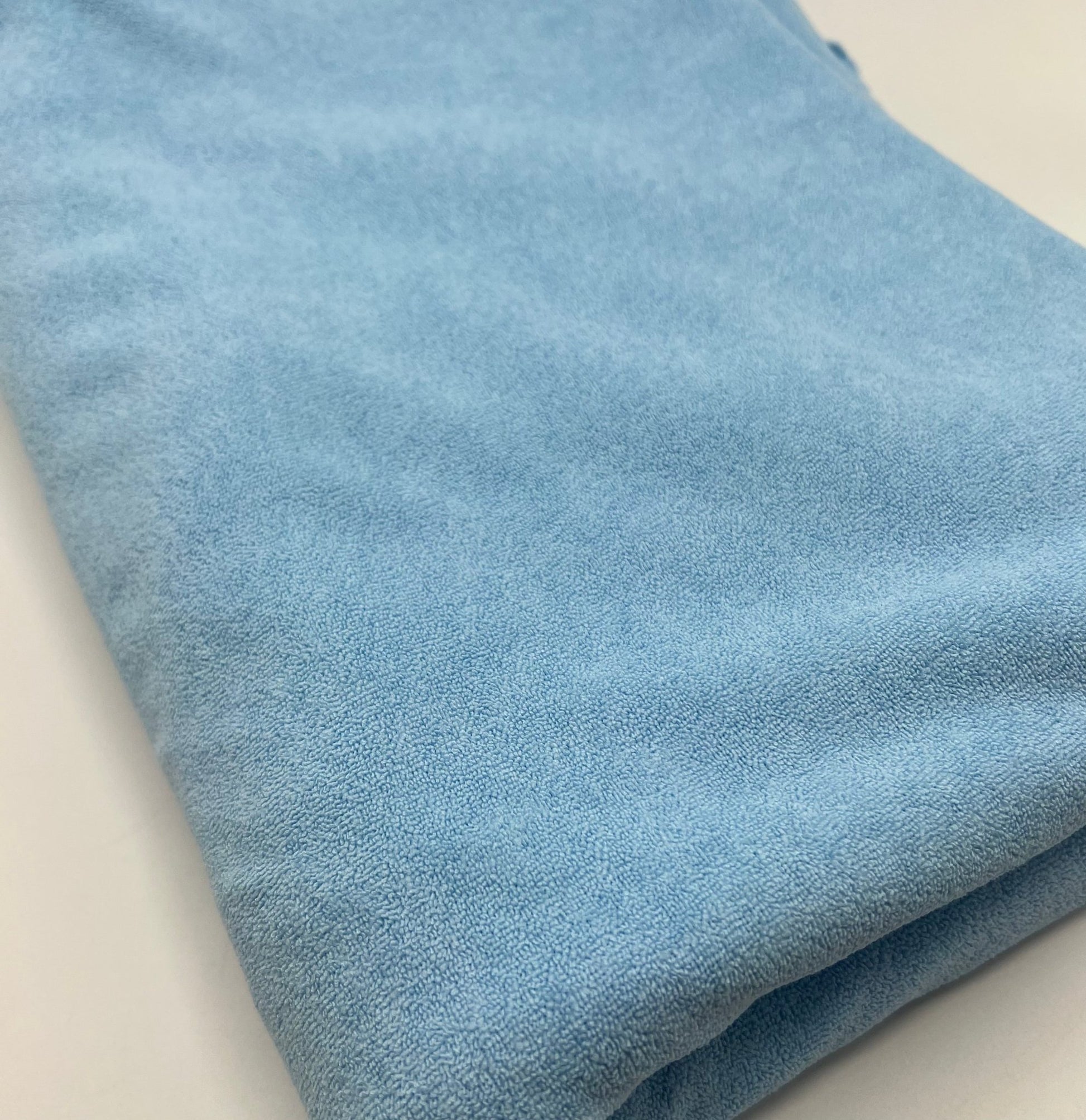 Blue Terry Towelling Polyester Stretch Dress Craft Fabric - T9 Fabrics