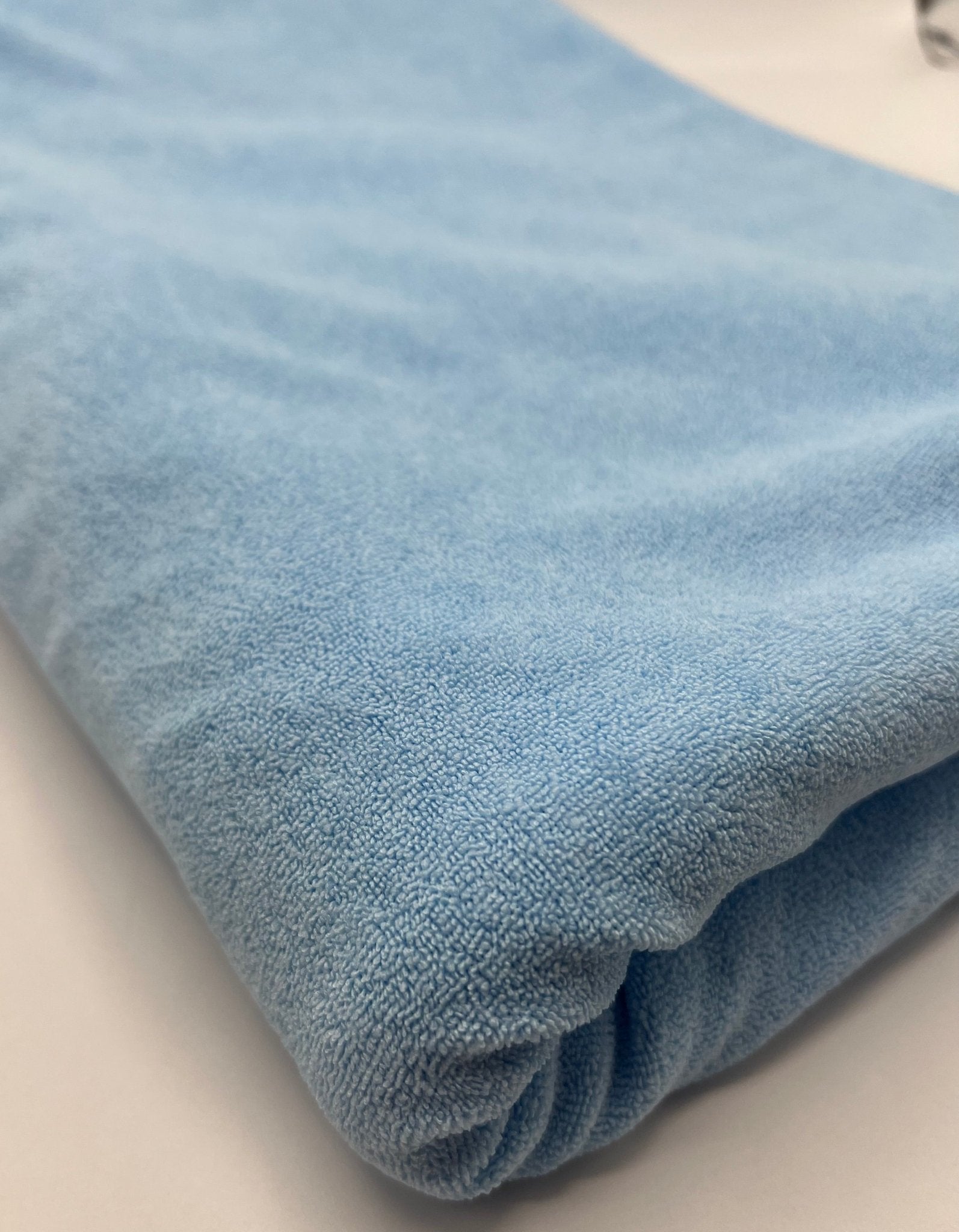 Blue Terry Towelling Polyester Stretch Dress Craft Fabric - T9 Fabrics