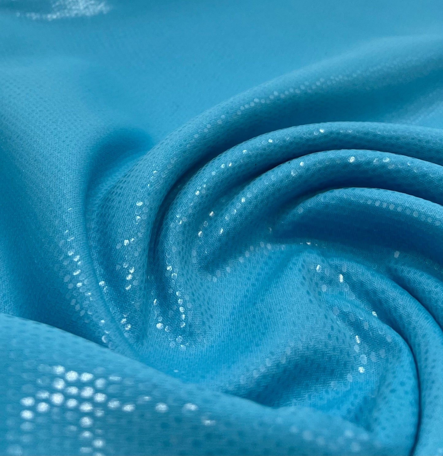Blue Textured Wet look Leather 2 Way Stretch Dress Craft Fabric - T9 Fabrics