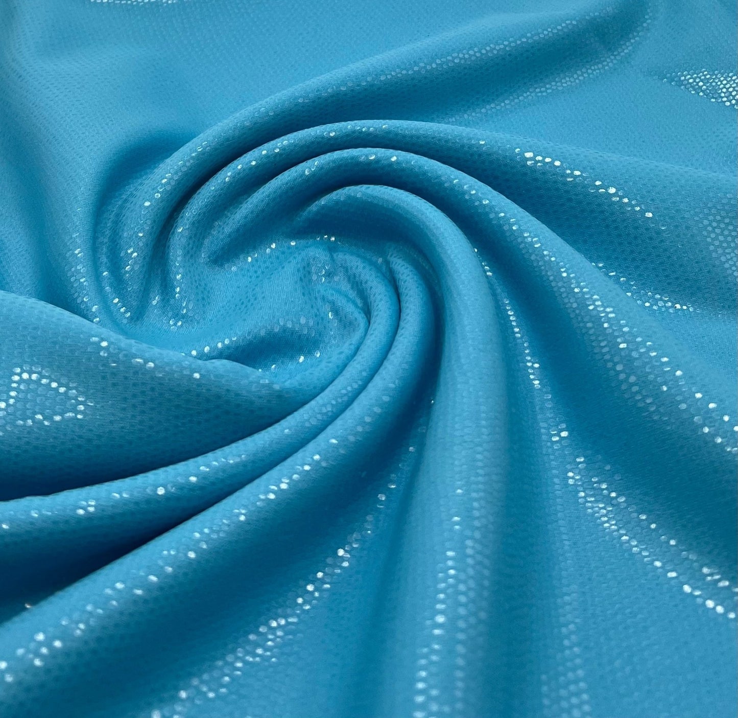 Blue Textured Wet look Leather 2 Way Stretch Dress Craft Fabric - T9 Fabrics