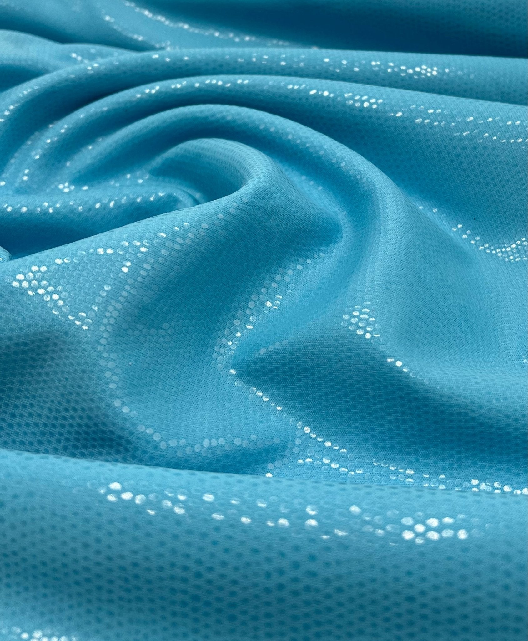 Blue Textured Wet look Leather 2 Way Stretch Dress Craft Fabric - T9 Fabrics